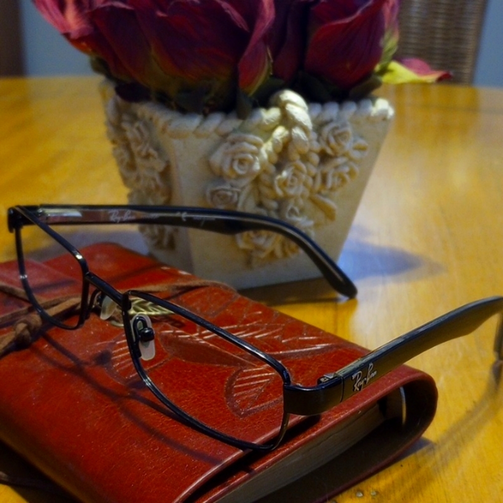 Ray Ban titanium black/ silver lite frames classic unisex shape